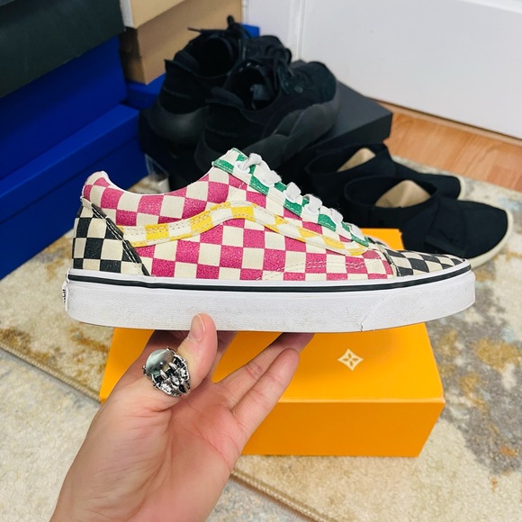 EUC Men’s Size 6/Women’s Size 7.5 Vans Old Skool Shoes Checkerboard Multicolored - Picture 5 of 12